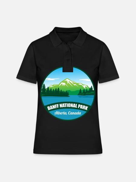 Parc national de l’Alberta Banff Canada Randonnée souvenir - Polo Femme - noir