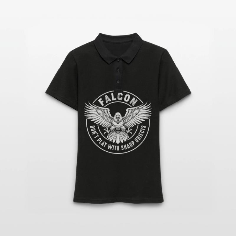 Falcon Sharp objects Falconry Ornithologist Eagle Women's Polo Shirt