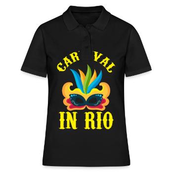 Brasilien Karneval Rio de Janeiro Feier Rio Karnev - Frauen Polo Shirt - Schwarz - Vorne - Ailine (174cm)