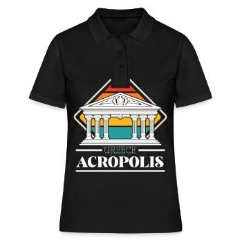 Griechenland Akropolis griechische Stadt Athen Par - Frauen Polo Shirt - Schwarz - Vorne - Ailine (174cm)