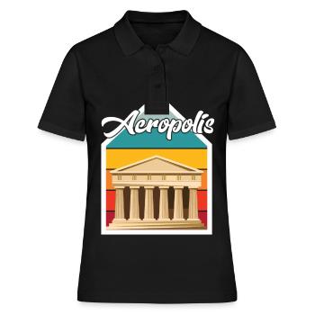 Parthénon Acropole ville grecque Grèce - Polo Femme - noir - Devant - Ailine (174cm)