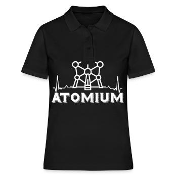 Atomium Heartbeat Atomic nucleus Brüssel Wissensch - Frauen Polo Shirt - Schwarz - Vorne - Ailine (174cm)