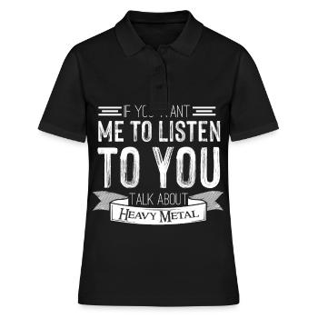 Fan de heavy metal Rocking Fan de métal Musique hard rock - Polo Femme - noir - Devant - Ailine (174cm)