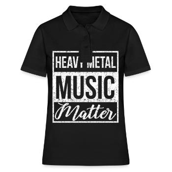 Musique rock Heavy Metal Hard Rock Metal Fan - Polo Femme - noir - Devant - Ailine (174cm)