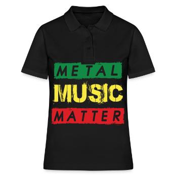 Metal Musique Rocking Heavy Metal Hard Rock Metal - Polo Femme - noir - Devant - Ailine (174cm)