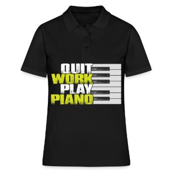 Saxophon Jazz Freedom Orchestra Musiker Smooth Jaz - Frauen Polo Shirt - Schwarz - Vorne - Ailine (174cm)