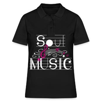 Soul Music Afro Soul Music Sheet Music Music Lovers Mu - Women's Polo Shirt - black - Front - Ailine (174cm)