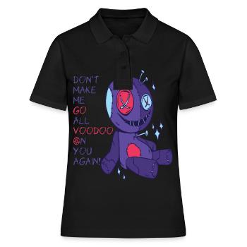 Voodoo auf dich! Gruselige Halloween-Hexerei - Frauen Polo Shirt - Schwarz - Vorne - Ailine (174cm)
