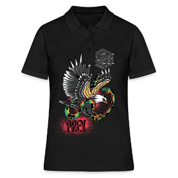 Faucon Objets tranchants Fauconnerie Aigle Autour des palombes Falk - Polo Femme - noir - Devant - Ailine (174cm)