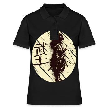 Art japonais Samouraï Guerrier japonais Kata - Polo Femme - noir - Devant - Ailine (174cm)