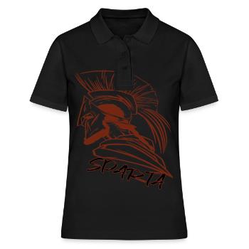 Sparta Glory Casque Spartiate Gladiateur Grec Ancien - Polo Femme - noir - Devant - Ailine (174cm)