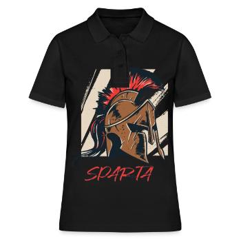 Sparta Warrior Sparta Warrior Casque Gladiator Antique - Polo Femme - noir - Devant - Ailine (174cm)