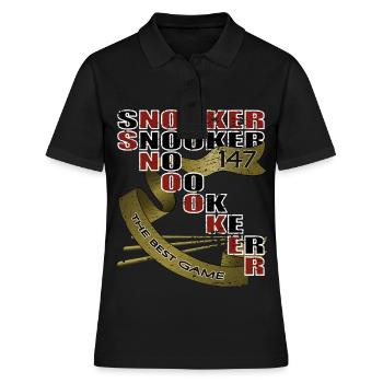 Snooker, Snooker Masters, Billard, - Polo Femme - noir - Devant - Ailine (174cm)