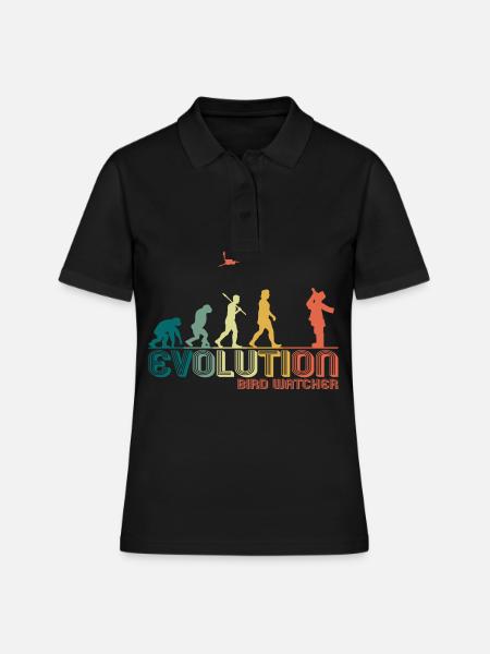 Ornithologie Birds Watch Evolution Retro - Polo Femme - noir