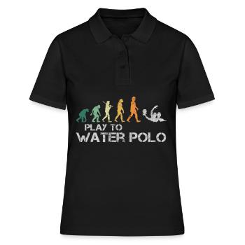 Water polo water polo evolution retro funny - Women's Polo Shirt - black - Front - Ailine (174cm)