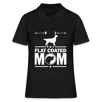 Chiens Retriever à poil plat maman pour maman - Polo Femme - noir - Devant - Ailine (174cm)