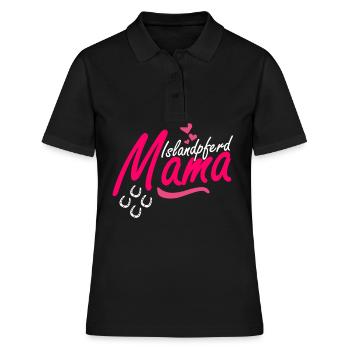 Islandpferd Tölt Mama für Reiterin Mädchen - Frauen Polo Shirt - Schwarz - Vorne - Ailine (174cm)