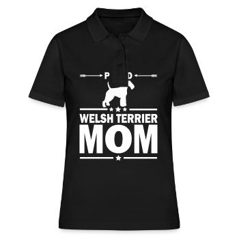 Welsh Terrier Mom Mama Spruch für Frauchen - Frauen Polo Shirt - Schwarz - Vorne - Ailine (174cm)