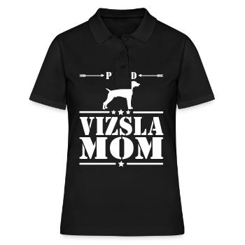 Vizsla Mama hongrois rengaine pour maîtresse - Polo Femme - noir - Devant - Ailine (174cm)