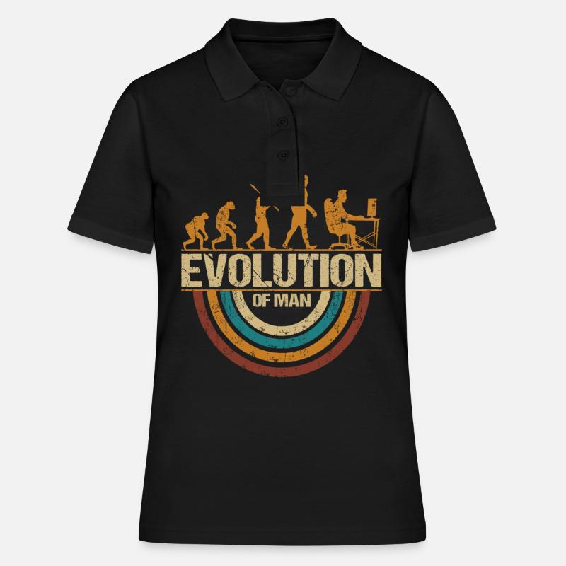 Programmierer Computerfreak Evolution Retro - Frauen Polo Shirt - Schwarz