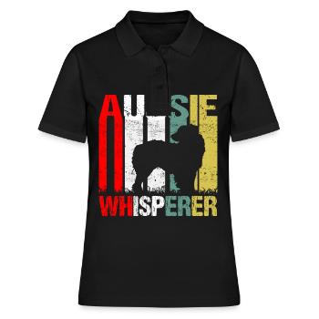 Aussie Flüsterer Vintage - Frauen Polo Shirt - Schwarz - Vorne - Ailine (174cm)