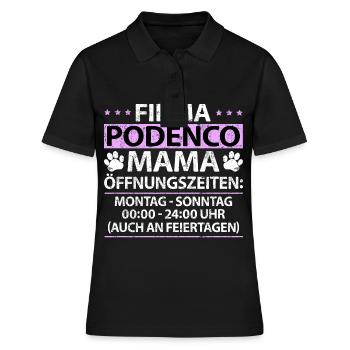 Podenco Windhund Canario Mama Hundebesitzerin - Frauen Polo Shirt - Schwarz - Vorne - Ailine (174cm)