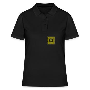 Admin Admin Coeur Platine Réaliste Geeks - Polo Femme - noir - Devant - Ailine (174cm)