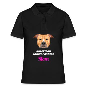 American Staffordshire - Frauen Polo Shirt - Schwarz - Vorne - Ailine (174cm)