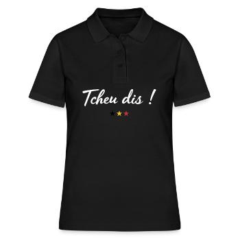 Tcheu dis ! - Polo Femme - noir - Devant - Ailine (174cm)