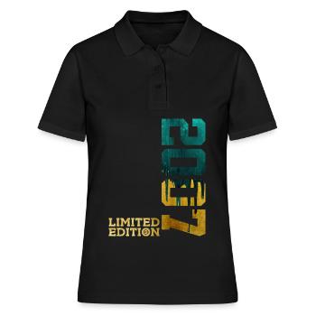 19. GEBURTSTAG LIMITED EDITION 2007 - Frauen Polo Shirt - Schwarz - Vorne - Ailine (174cm)