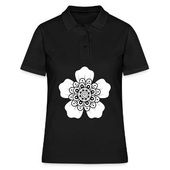 Symbol Geschenk Ornament Ethnic Spirit Art Orient - Frauen Polo Shirt - Schwarz - Vorne - Ailine (174cm)