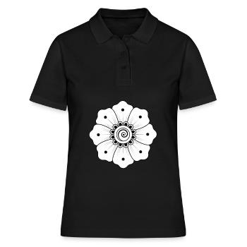 Symbol Geschenk Ornament Ethnic Spirit Art Orient - Frauen Polo Shirt - Schwarz - Vorne - Ailine (174cm)