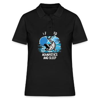 Aquarium Aquarianer Fische Zierfische Aquaristik - Frauen Polo Shirt - Schwarz - Vorne - Ailine (174cm)