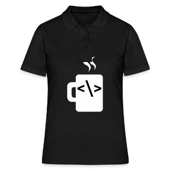JavaScript-Codesoftware-Entwickler Kaffee Java - Frauen Polo Shirt - Schwarz - Vorne - Ailine (174cm)