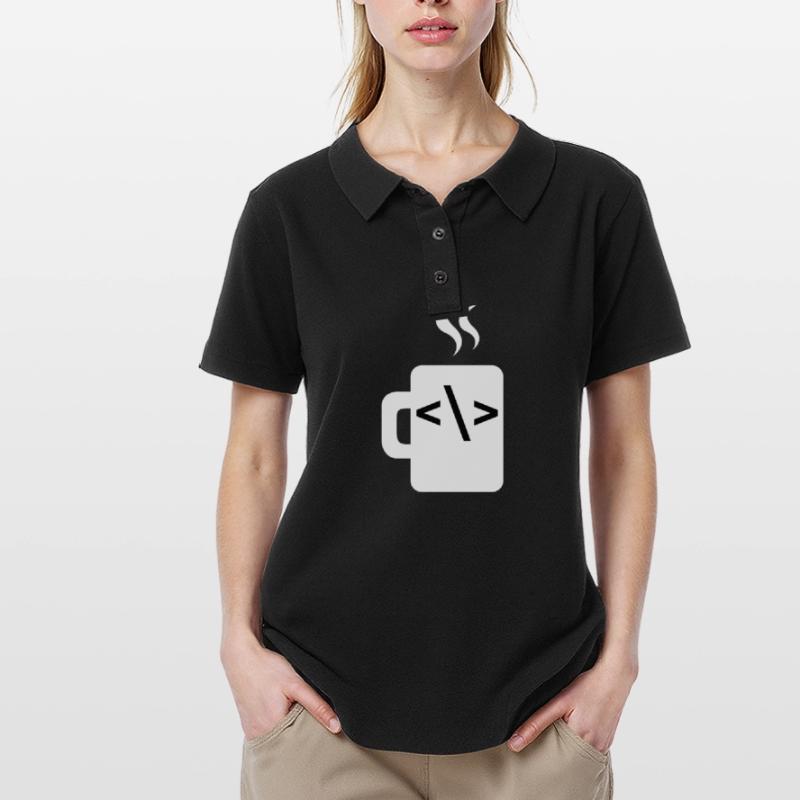 JavaScript-Codesoftware-Entwickler Kaffee Java Frauen Polo Shirt