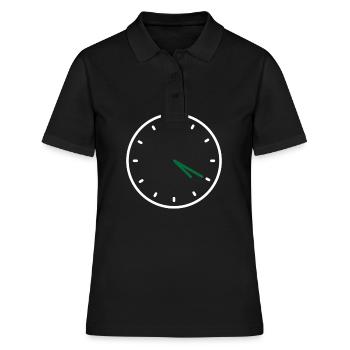 420 4:20 Clock Subtle Stoner - Frauen Polo Shirt - Schwarz - Vorne - Ailine (174cm)