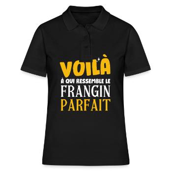 Voila Le Frangin Parfait Humour Famille Futur - Polo Femme - noir - Devant - Ailine (174cm)
