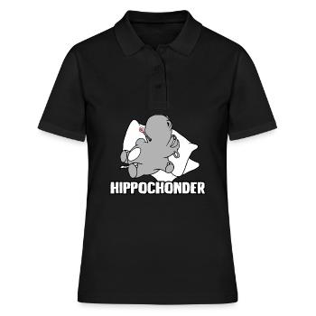 Hippochonder - Frauen Polo Shirt - Schwarz - Vorne - Ailine (174cm)