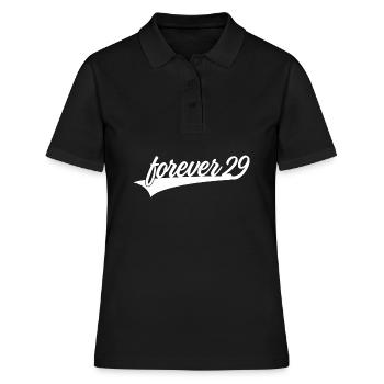 FOREVER 29 ANNIVERSAIRE - Polo Femme - noir - Devant - Ailine (174cm)