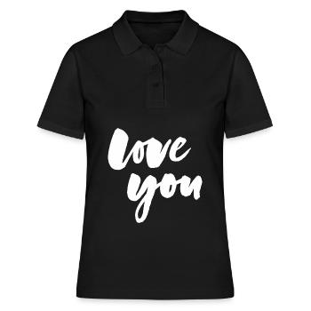 Je t'aime - je t'aime - Polo Femme - noir - Devant - Ailine (174cm)