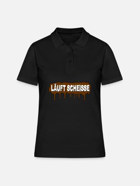Läuft Scheiße - Frauen Polo Shirt - Schwarz