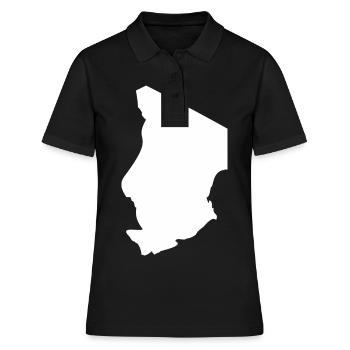 Chad map flag - Women's Polo Shirt - black - Front - Ailine (174cm)