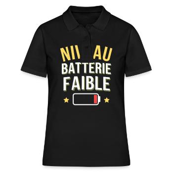 Niveau batterie faible - Polo Femme - noir - Devant - Ailine (174cm)