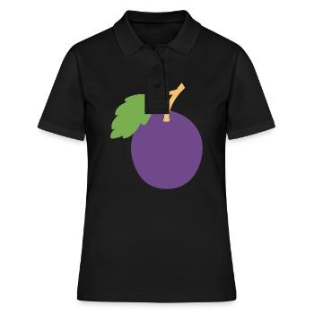 Pflaume - Frauen Polo Shirt - Schwarz - Vorne - Ailine (174cm)