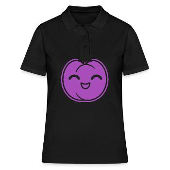 Pflaume - Frauen Polo Shirt - Schwarz - Vorne - Ailine (174cm)