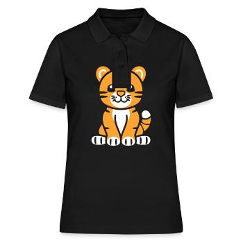 Tiger - Women's Polo Shirt - black - Front - Ailine (174cm)