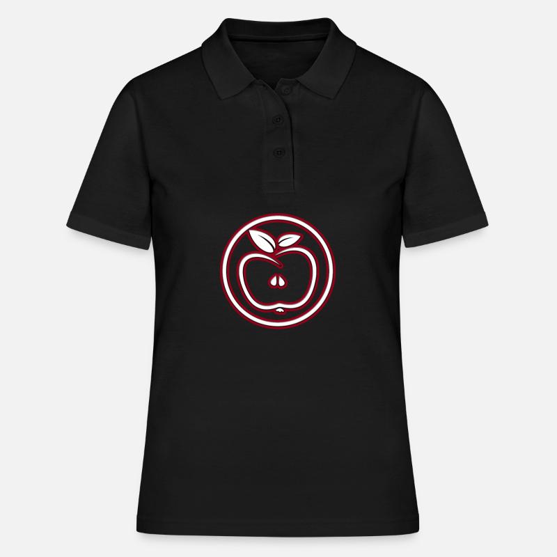 Apple - apple - Women's Polo Shirt - black