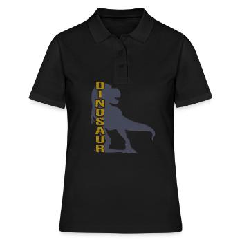 Dinosaure - dinosaures - Polo Femme - noir - Devant - Ailine (174cm)