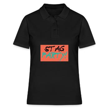 Stag Party - Bachelor party - Polo Femme - noir - Devant - Ailine (174cm)