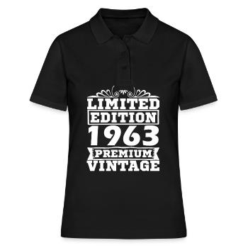 Born in 1963 Vintage Limited Edition 60 Years - Frauen Polo Shirt - Schwarz - Vorne - Ailine (174cm)